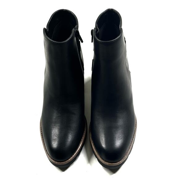 Naturalizer Madalynn Black Faux Leather Strap Bootie Womens Size 8.5M New $185 - Picture 2 of 12